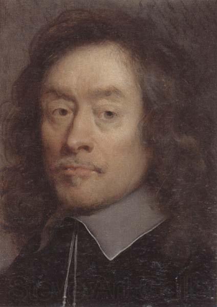 unknow artist Portrait of a man,hean and shoulders,wearing black with a white lace collar France oil painting art